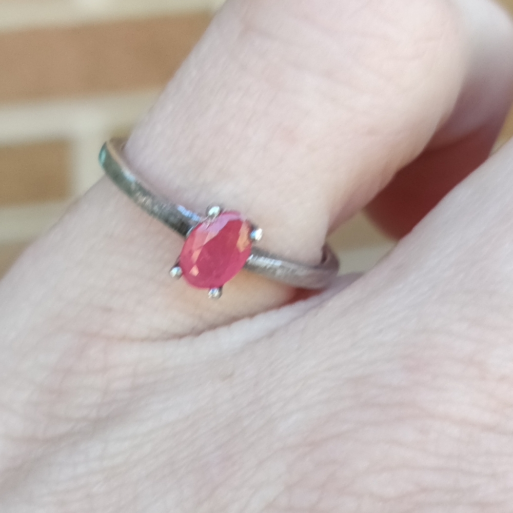 Sterling Silver Ruby Ring By Chuck Clemency Of Qvc - image 4